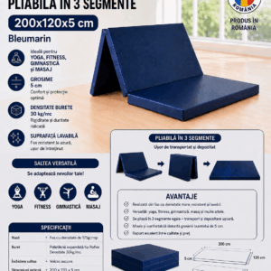 Saltea gimnastica pliabila EvoGym Art 200x120x5cm