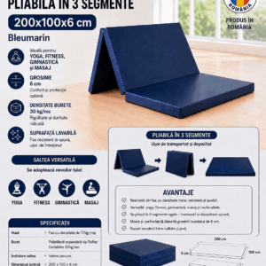 Saltea gimnastica pliabila EvoGym Art 200x100x6cm
