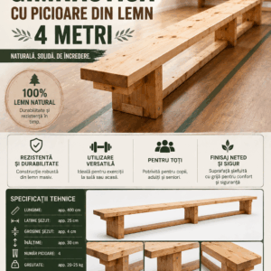 Banca gimnastica din lemn 4 metri