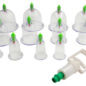 Ventuze cu vacuum pentru masaj, pompa inclusa, 12 piese