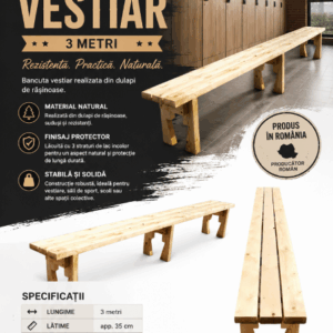 Banca vestiar 3 metri