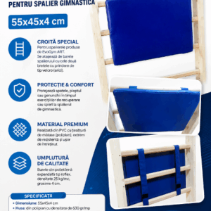 Perna lombara pentru spalier gimnastica 55x45x4 cm