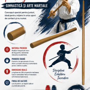 Baston gimnastica sau antrenament arte martiale pentru juniori 100 cm