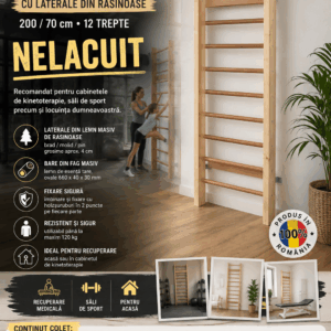 Spalier gimnastica EvoGym Art 200/70 cm 12 trepte nelacuit