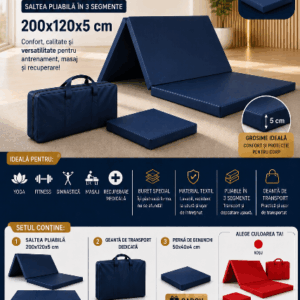 Set saltea yumeiho 200x120x5 cm bleumarin