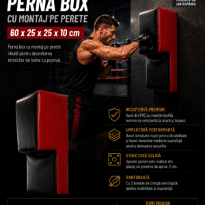 Perna box cu montaj pe perete 60x25x25x10 cm