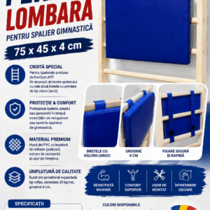 Perna lombara pentru spalier gimnastica 75x45x4 cm