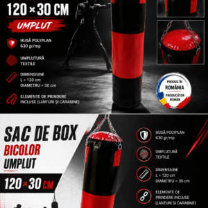 Sac de box 120×30 cm bicolor Umplut