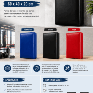 Perna box cu montaj pe perete 60x40x20 cm